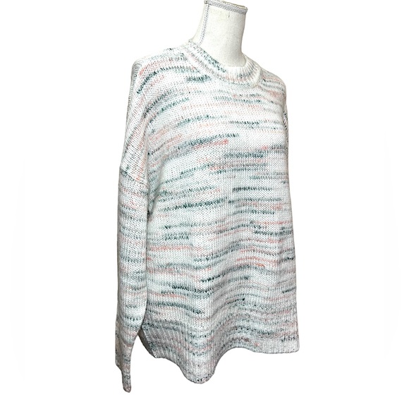 NWOT Torrid cute mock neck white peach green grey soft fuzzy sweater size 1X - Picture 11 of 16